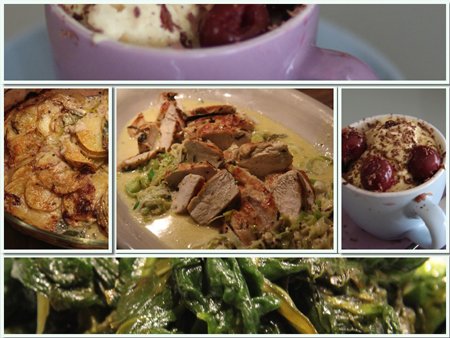 Hähnchen mit Senfsauce, Kartoffelgratin, Mangold & ertrunkene Kapuziner - Jamie Oliver 30 Minuten Menü 7