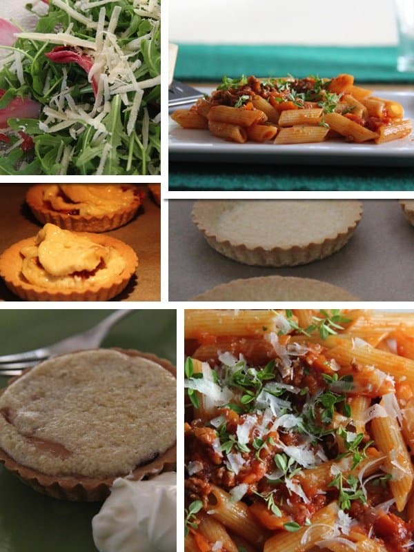 Jamie Oliver 30 Minuten Menü - Jools´Pasta Chicorée-Rucola-Salat, Mandelcreme-Törtchen 4 Jamie Oliver 30 Minuten Menü - Jools´Pasta Chicorée-Rucola-Salat, Mandelcreme-Törtchen