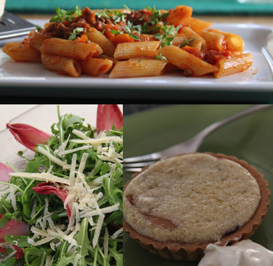 ig  Jools´Pasta Chicorée Rucola Salat Mandelcreme Törtchen1