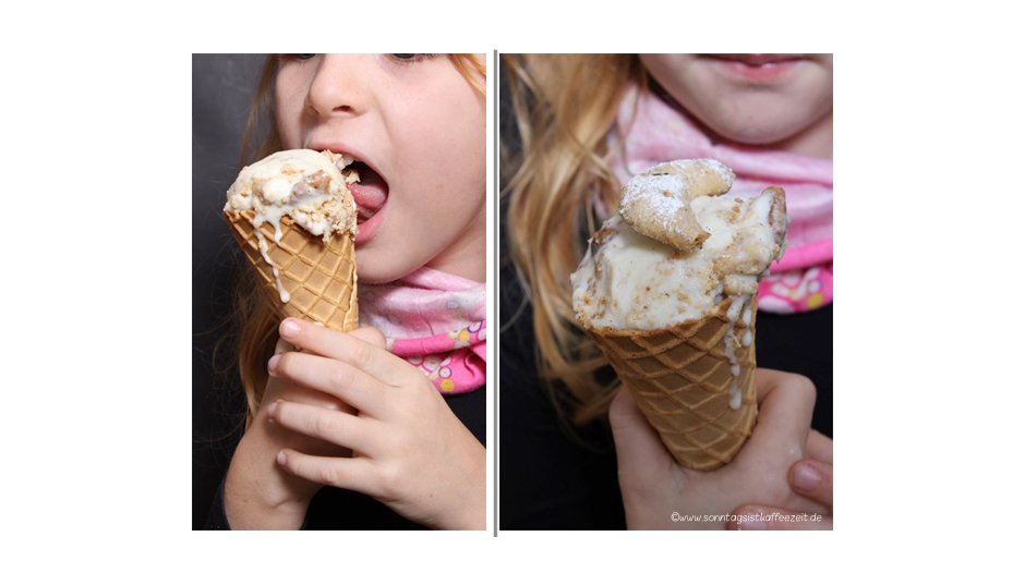Vanillekipferl eis zu weihnachten mit der unold eismaschine de luxe