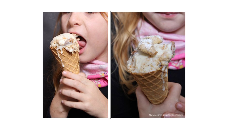 Vanillekipferl Eis zu Weihnachten mit der Unold Eismaschine de Luxe