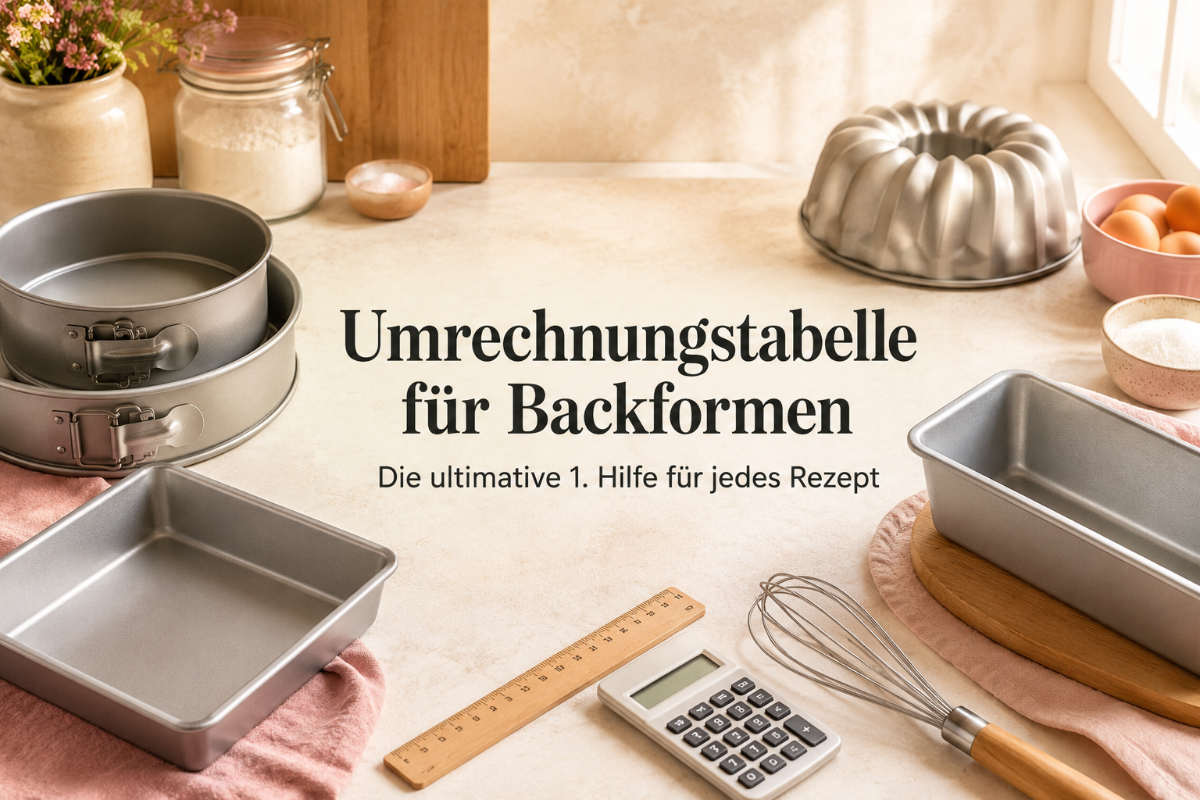 Umrechnungstabelle für Backformen: Die ultimative 1. Hilfe für jedes Rezept 1 Umrechnungstabelle für Backformen