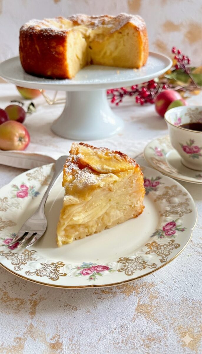 Himmlischer Französischer Apfelkuchen - So einfach geht er! 2 Französischer Apfelkuchen Einfaches Rezept