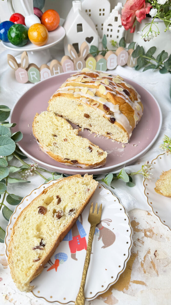 Unglaubliches fluffiges Osterbrot backen: Mit Trockenhefe und Rosinen 100% Einfach 3 Osterbrot backen
