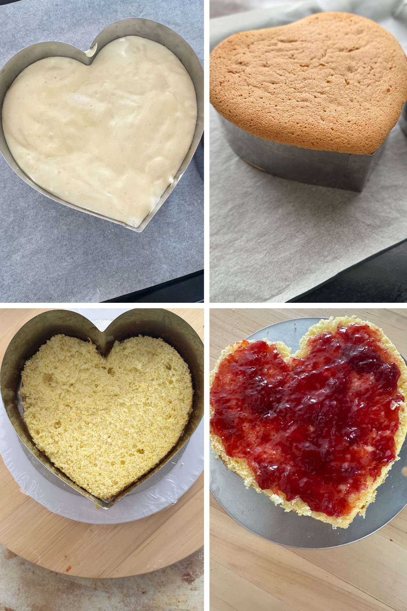 Schnelle Herztorte backen mit Erdbeeren für Muttertag oder Valentinstag