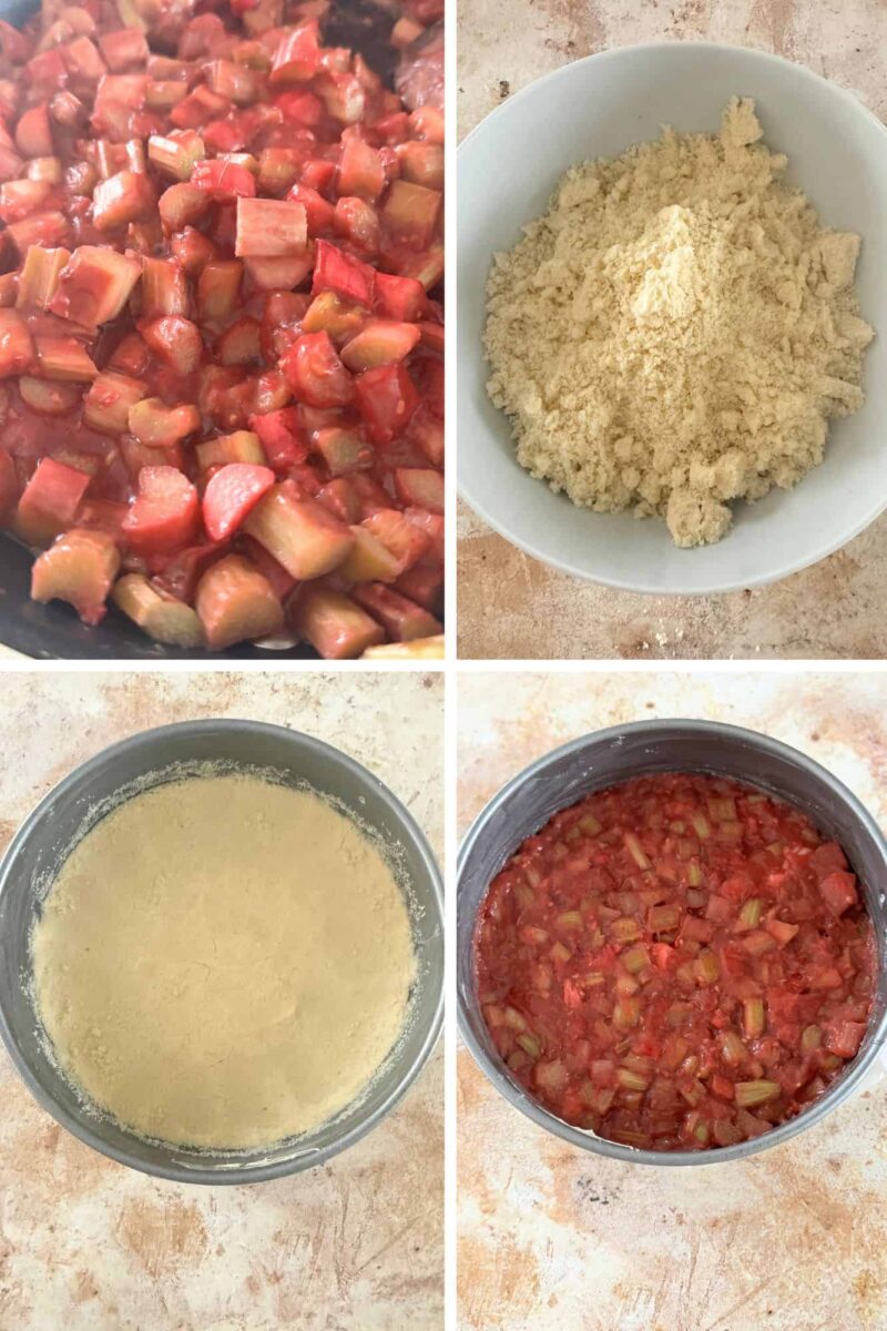 Rhabarberkuchen mit Streusel wie von Oma: Einfach gebacken und gelingsicher 4 Rhabarberkuchen mit Streusel: Einfaches Rezept mit der 24er Springform