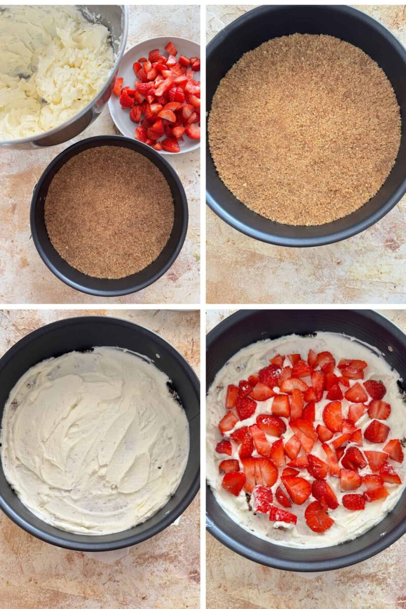 Leichte Philadelphia-Torte mit Erdbeeren ohne Backen: 5 Zutaten für diese Sommertorte 4 Philadelphia-Torte mit Erdbeeren ohne Backen: 5 Zutaten für diese Sommertorte