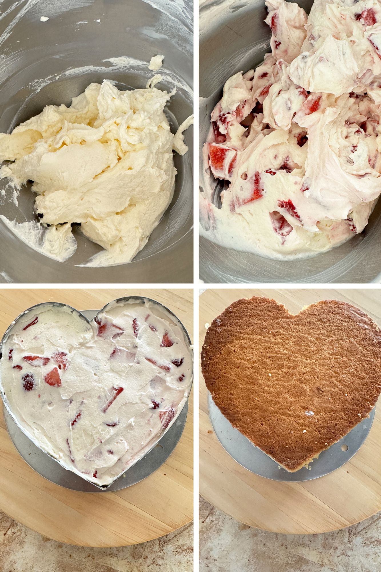 Schnelle Herztorte backen mit Erdbeeren für Muttertag oder Valentinstag