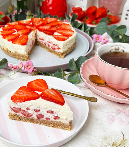 Philadelphia-Torte mit Erdbeeren ohne Backen: 5 Zutaten für diese Sommertorte