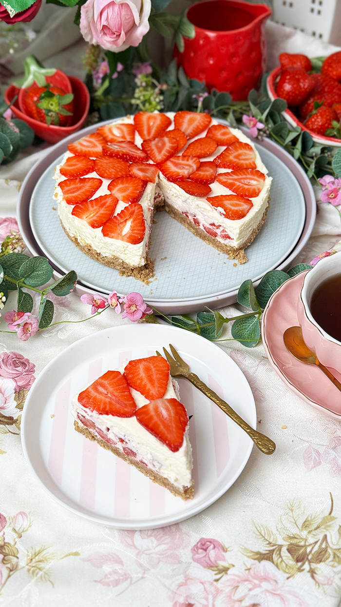 Philadelphia-Torte mit Erdbeeren ohne backen