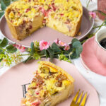 Rhabarber-Käsekuchen mit Streuseln Rezept