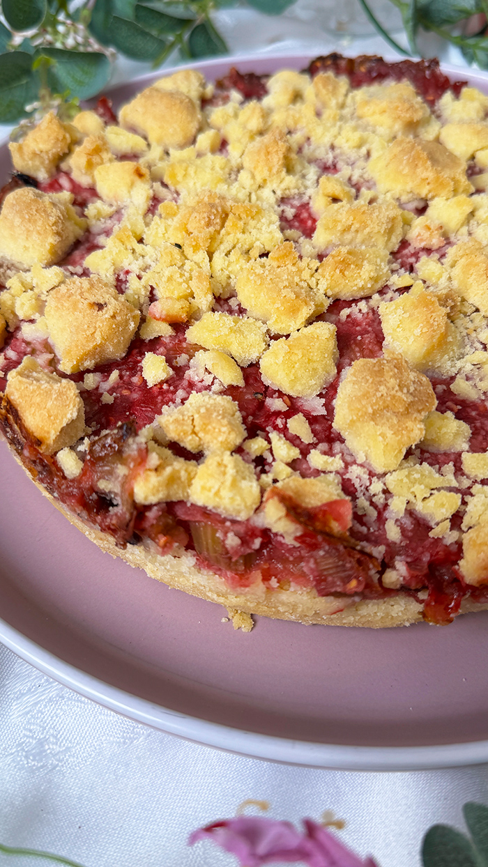 Rhabarberkuchen mit Streusel