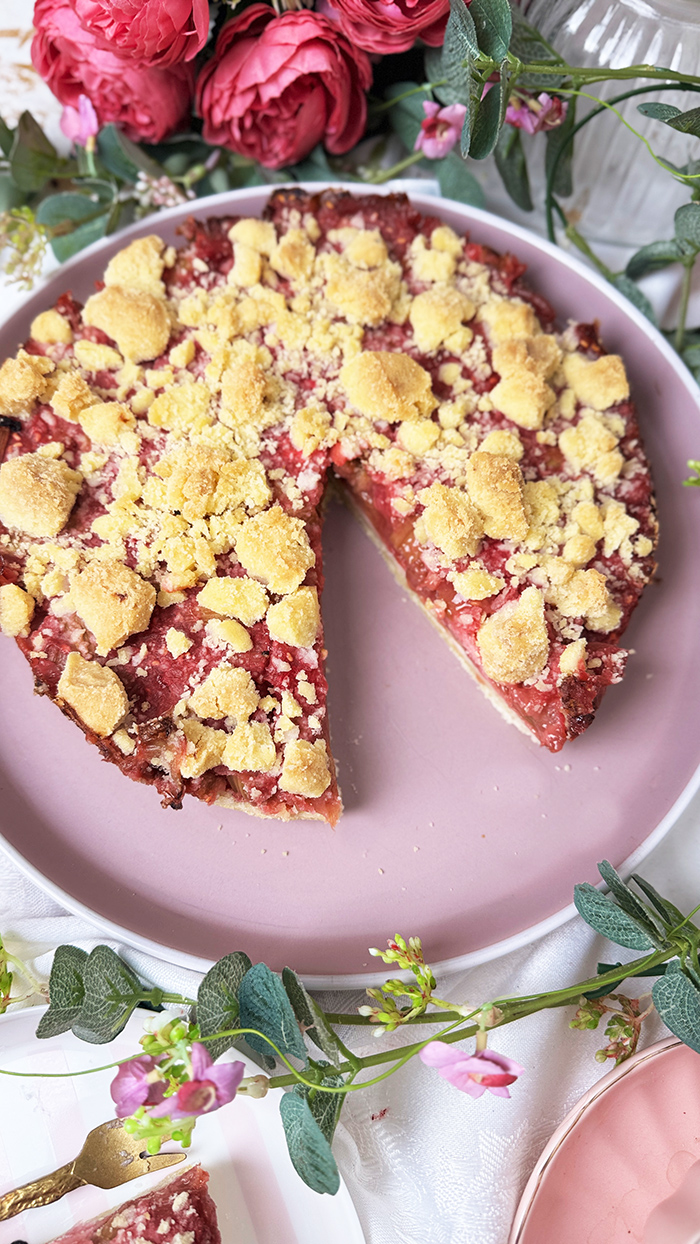 Rhabarberkuchen mit Streusel
