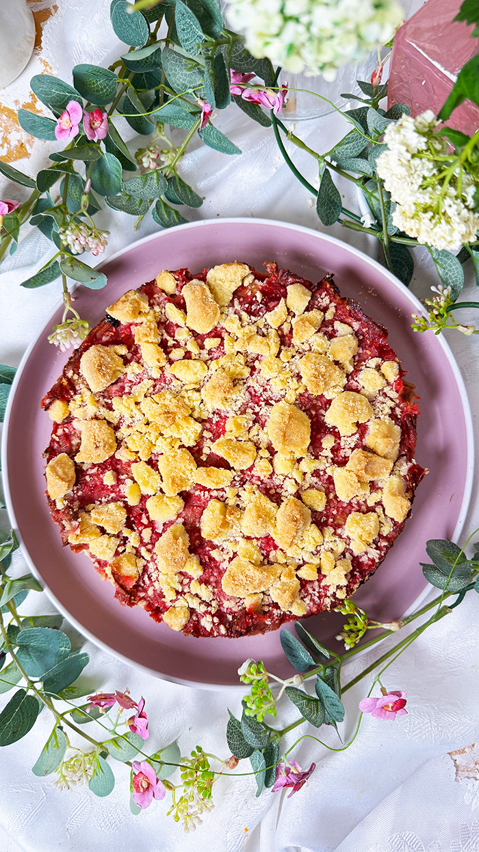 Rhabarberkuchen mit Streusel