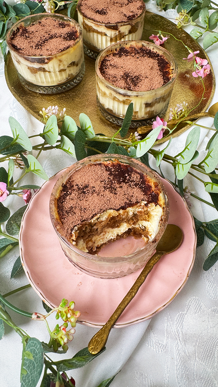 Original italienisches Tiramisu Rezept - 4 Stück auf einen Teller