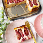 Einfaches Pflaumen-Cheesecake vom Blech Rezept: 1 A fruchtig und so cremig