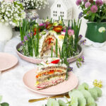 Sandwichtorte-Brottorte-Schinken und Käse