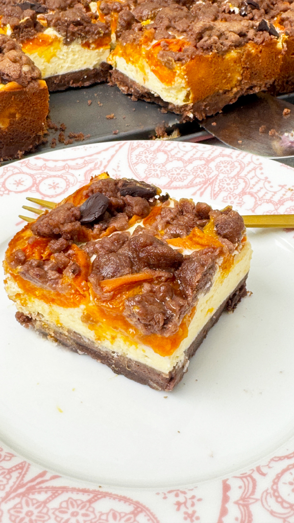 Saftiger Aprikosenkuchen mit Quark und Schokostreuseln nach Omas Art 4 Aprikosenkuchen mit Quark und Schokostreuseln