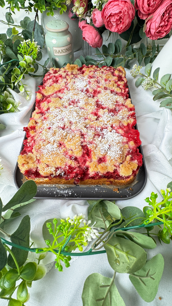 Saftiger Johannisbeerkuchen vom Blech mit Streuseln, Omas Rezept mit Quark-Öl-Teig 3 Johannisbeerkuchen vom Blech mit Quark-Öl-Teig