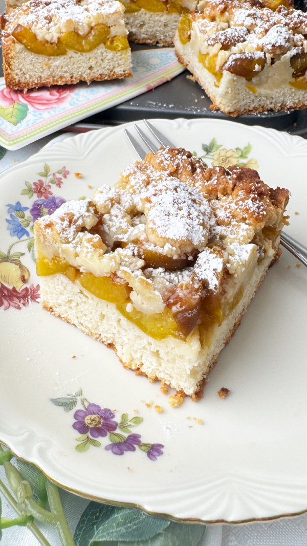 Saftiger Mirabellenkuchen mit Honigstreuseln nach Omas Art 7 Mirabellenkuchen mit Honigstreuseln