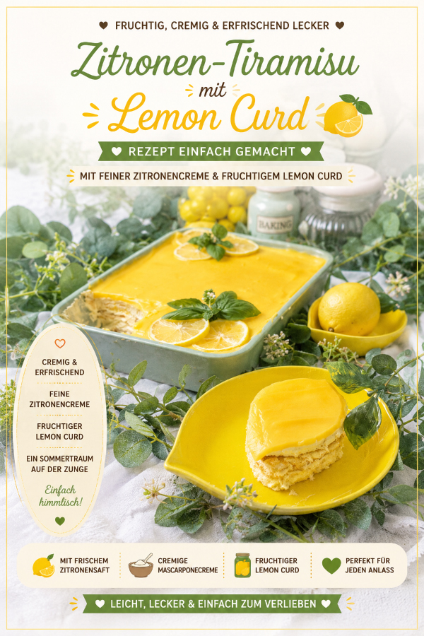 Zitronen-Tiramisu mit Lemon Curd, cremig und erfrischend 8 Zitronen-Tiramisu mit Lemon Curd