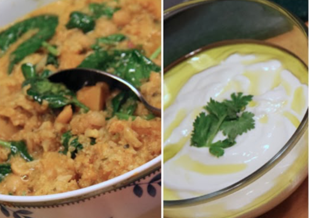 Jamie oliver 30 minuten – gemüsecurry, lockerer basmatireis, möhrensalat, zitronenreslish , papadamas, indisches fladenbrot