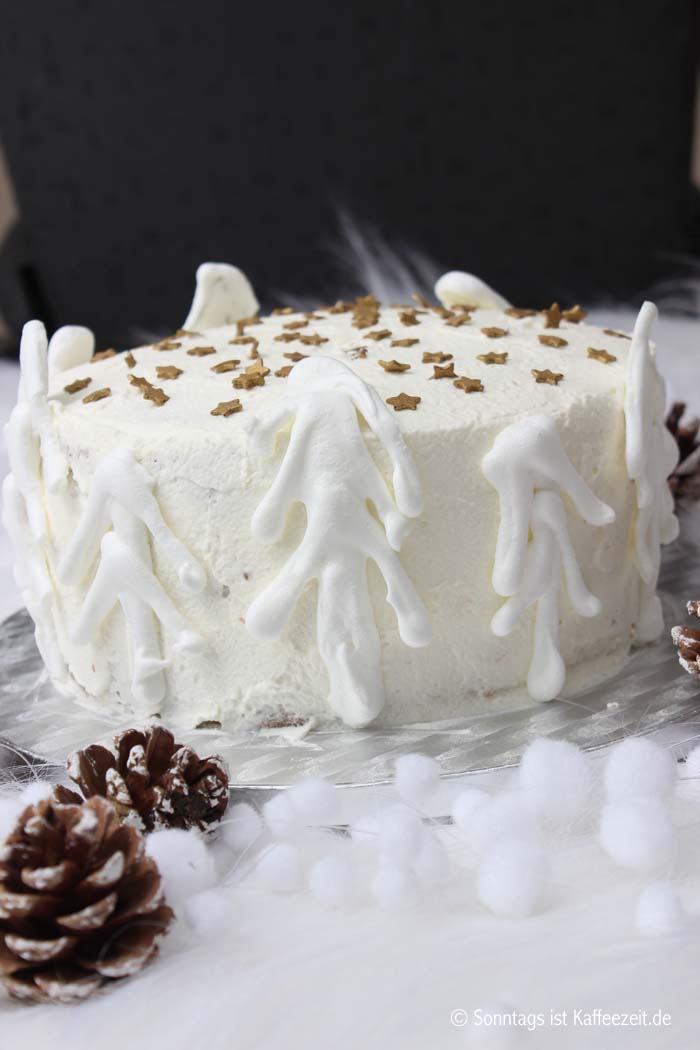 Winterliche Kerrygold Irish Cream Liqueur Torte