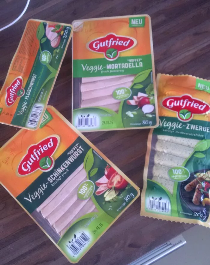 Entdeckung im kühlregal "veggie" gutfried