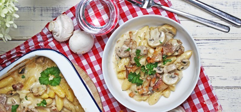 Super leckeres Schupfnudel-Gratin mit frischen Pilzen Rezept in 20 Minuten 1 IMG 4330 bearbeitet 1