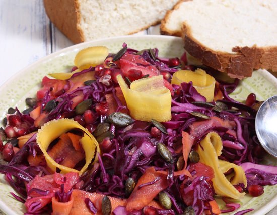 Marinierter Rotkohlsalat mit Kürbiskernen und Vanille Rezept 7