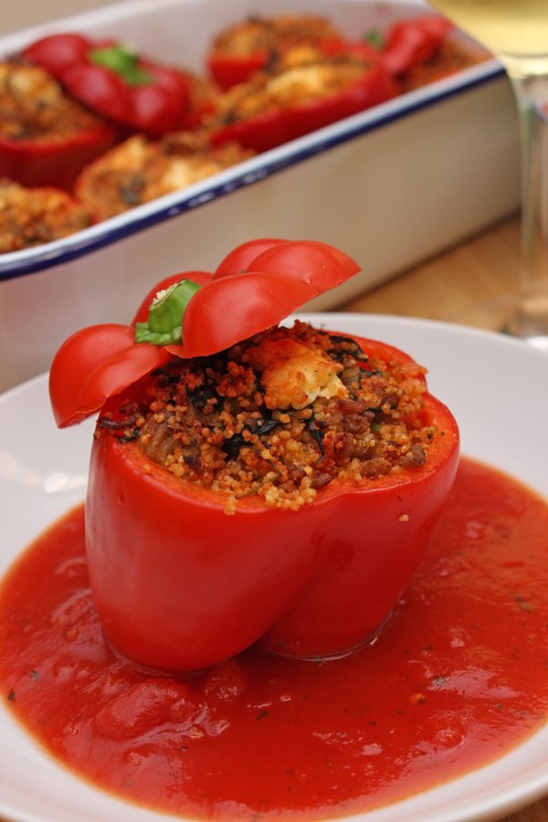 Gefüllte paprika mit couscous rezept