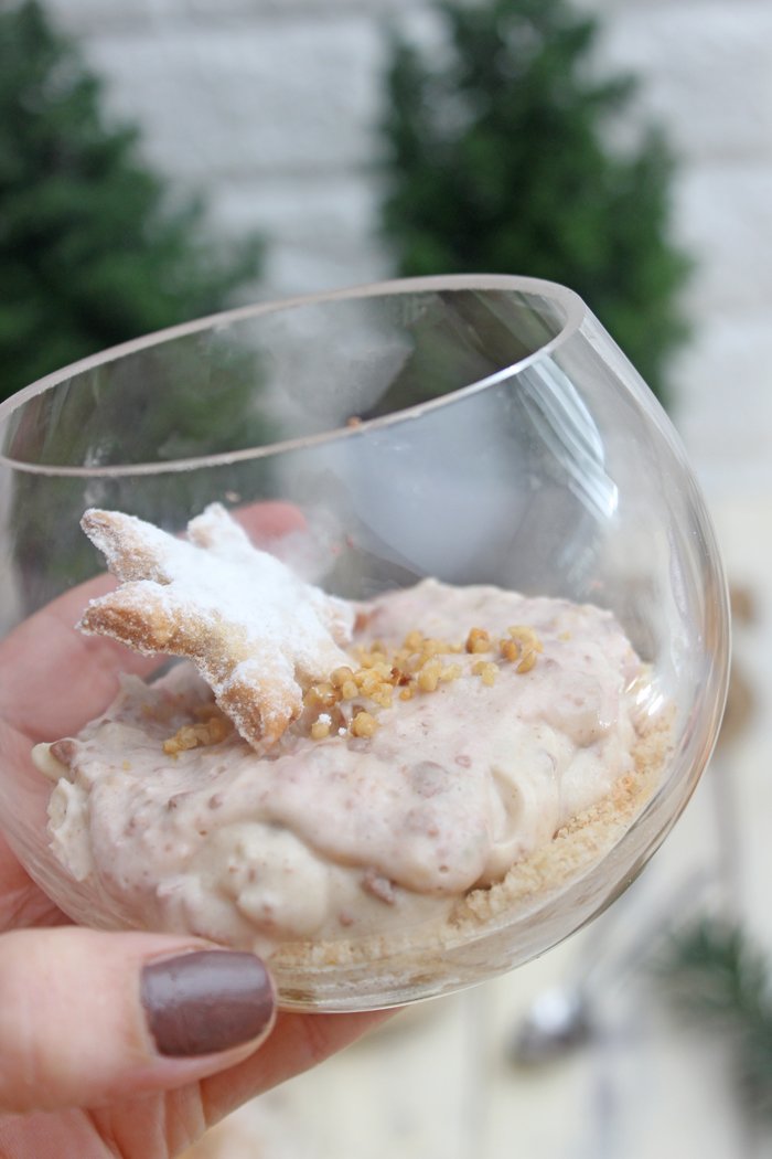 Apfelknusper Dessert im Glas - Winterlicher Traum in 15 Minuten, Spektulatius Schichtdessert, Christmas Dessert, Einfacher Nachtisch