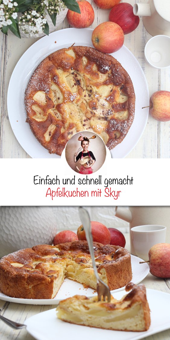 Apfelkuchen mit Skyr- saftig -einfach