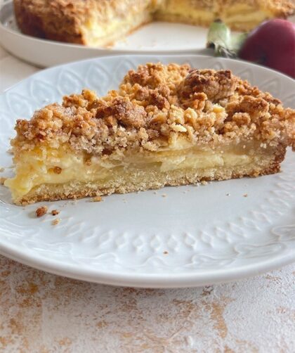 Apfelkuchen mit Vanillecreme und Mandelstreuseln Rezept 1 IMG Apfelkuchen mit Vanillecreme und Mandelnstreuseln 06