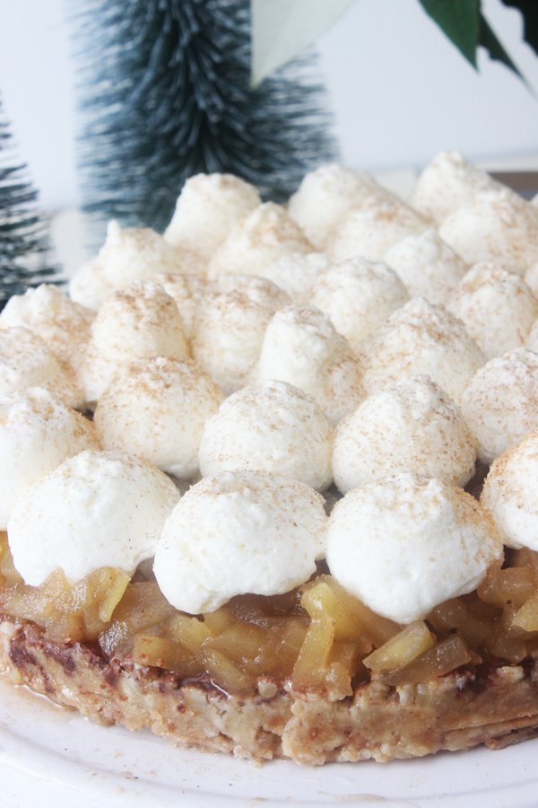 Apfelweinkuchen mit Spekulatiusboden ohne Backen