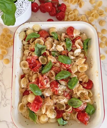 Baked Feta Pasta Rezept- nur 3 Zutaten, der TikTok Trend 1 IMG Baked Feta Pasta Rezept 1