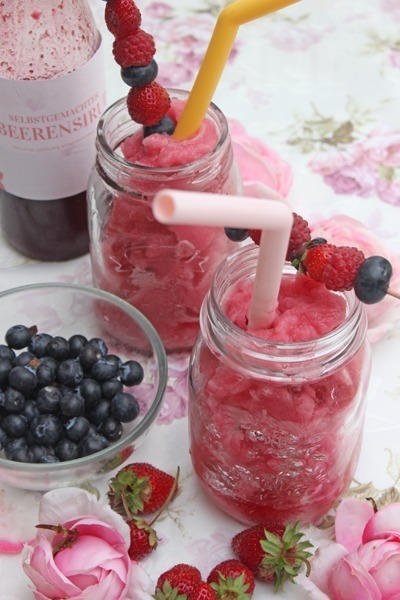 Beeren Slush-Eis selber machen mit und ohne Slush Maschine 1