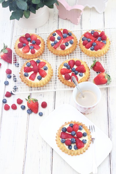 Beerentörtchen mit Vanillecreme