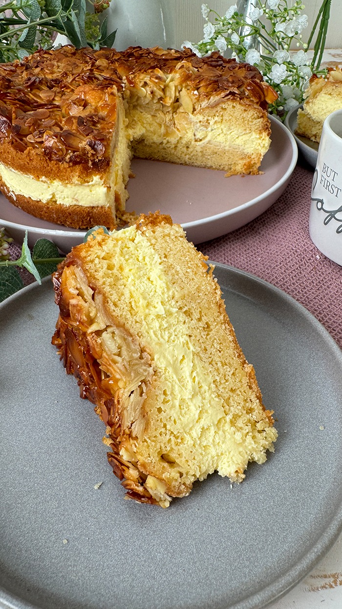 Einfaches Bienenstich Rezept, Bienenstich Kuchen, Bienenstich Torte