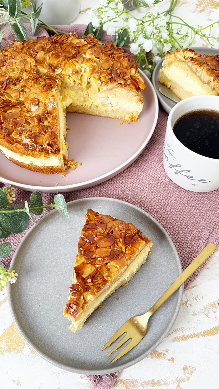 Einfaches Bienenstich Rezept, Bienenstich Kuchen, Bienenstich Torte