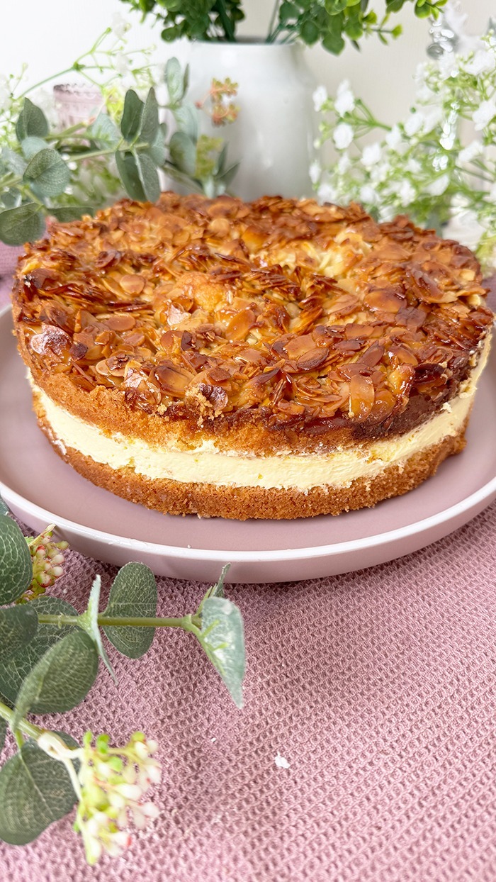 Einfaches Bienenstich Rezept, Bienenstich Kuchen, Bienenstich Torte