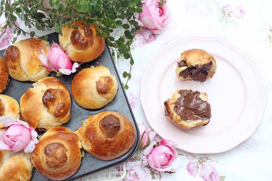 Brioche mit Nutella gefüllt - Wunderbar fluffig 