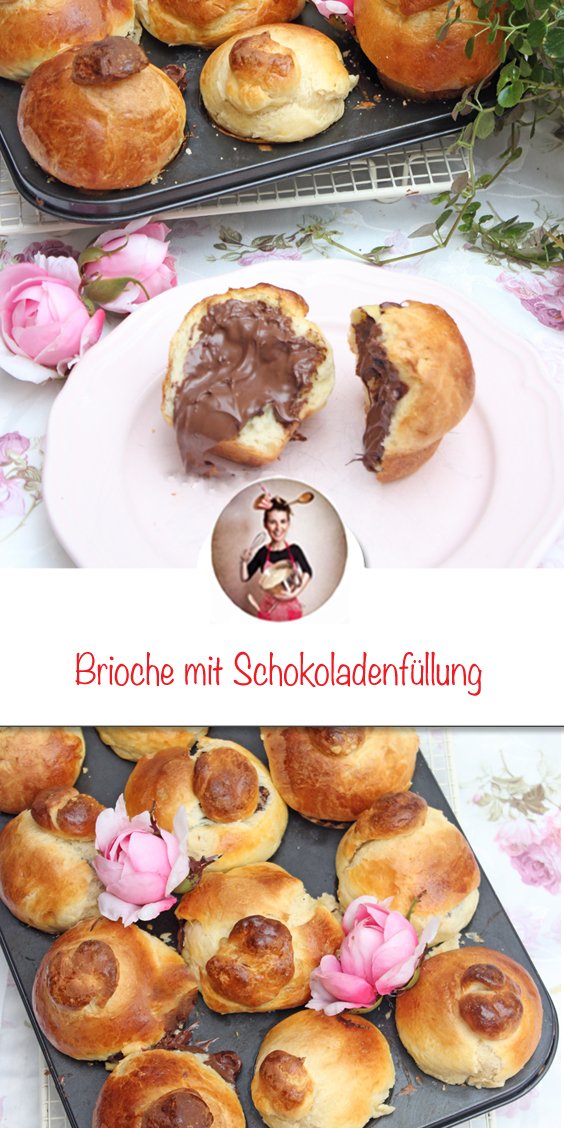 Brioche mit Schokoladenfüllung