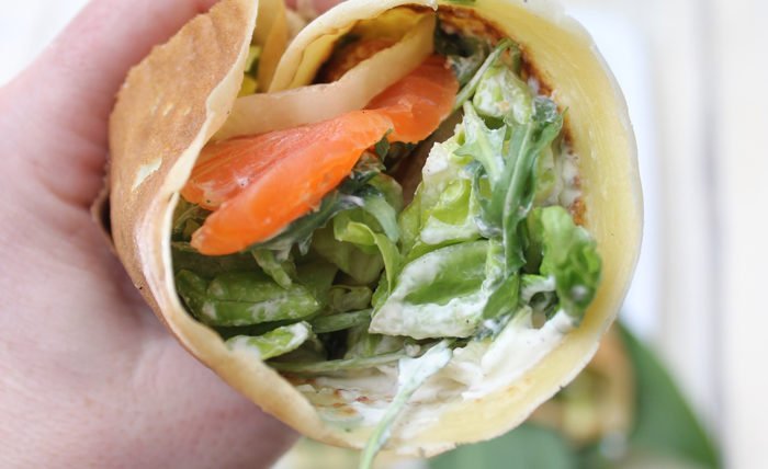 IMG Bärlauch Crêpes mit Lachs Frischkäsecreme und Ruccula 2