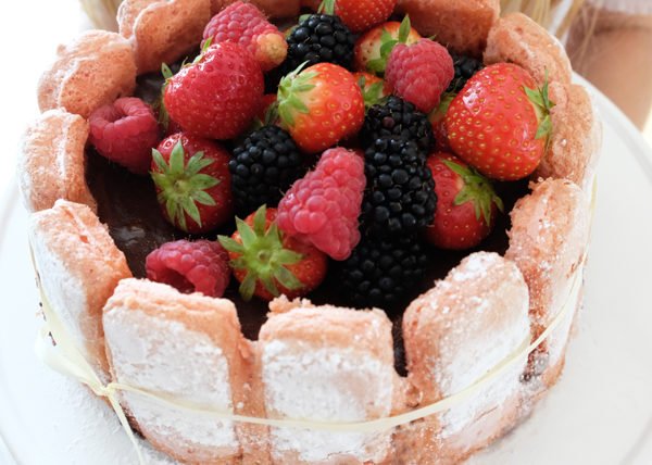 IMG Charlotte au chocolat mit Biskuits Roses de Reims mit Hagen Grote