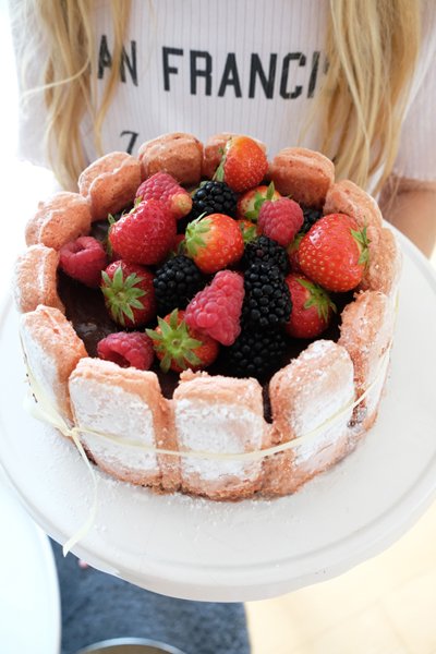 IMG Charlotte au chocolat mit Biskuits Roses de Reims tl