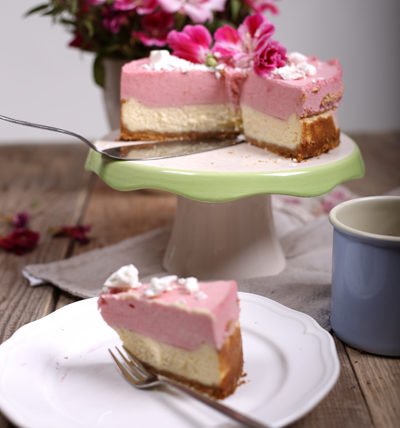 Cremiger und himmlischer cheesecake mit himbeersahne 2