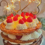 IMG Churros Torte mit Himbeeren und Sahne