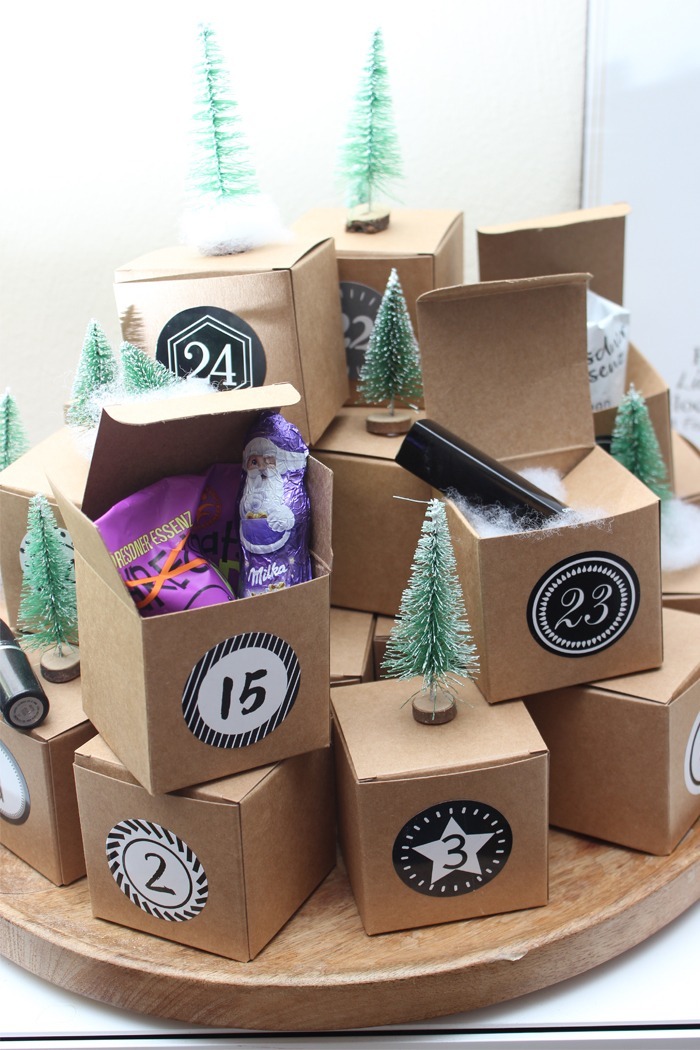 Last-Minute DIY-Adventskalenderaus Boxen zum Befüllen 1