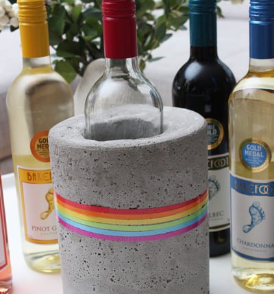 DIY - Beton Weinkühler „Dress the Rainbow“ mit Barefoot Wine 6